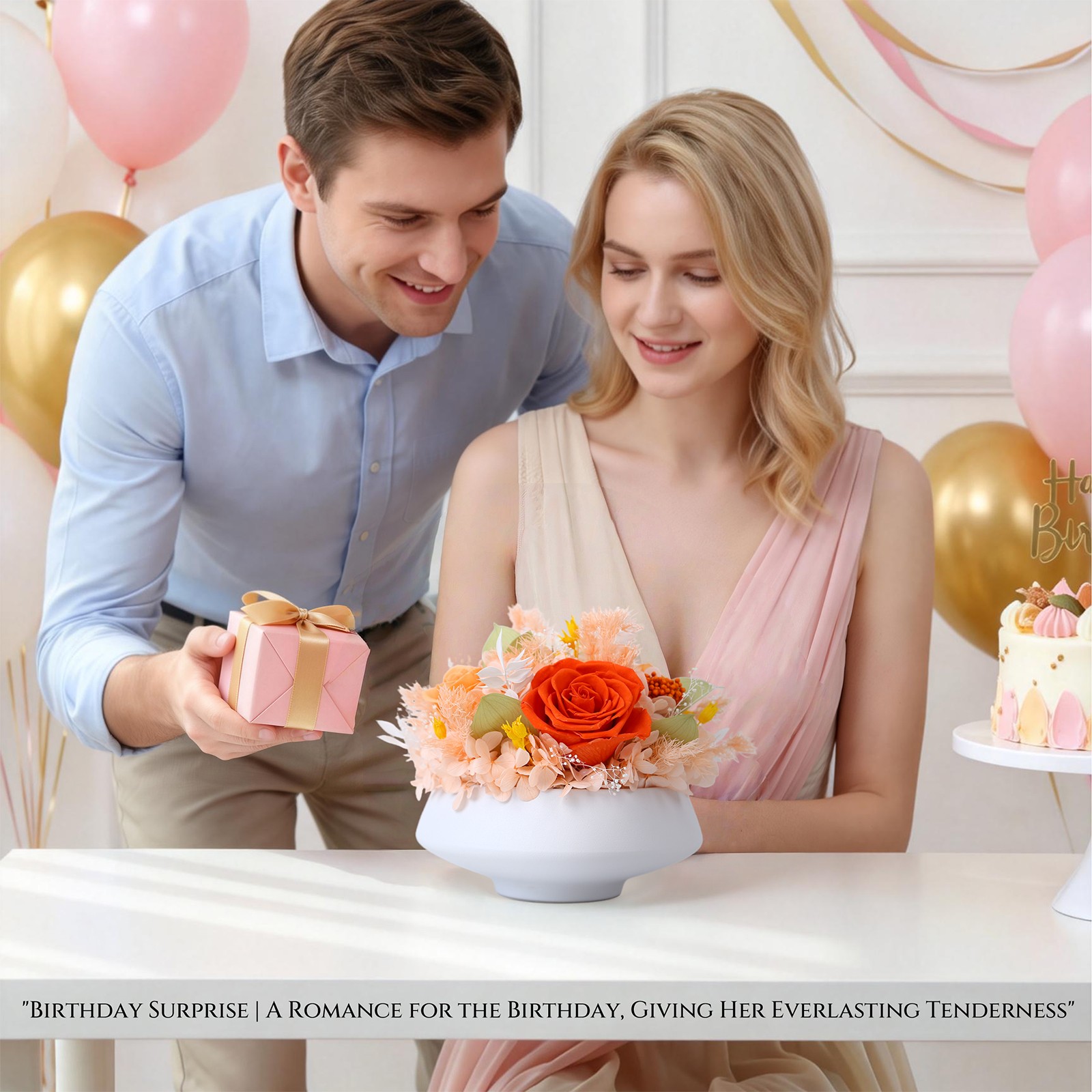 Preserved rose potted plants, floral arrangements, table centrepieces, meeting table decorations, centrepieces for round tables in international restaurants